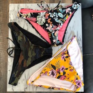 No Boundaries Bikini Bottoms. Set of 3 size MEDIUM